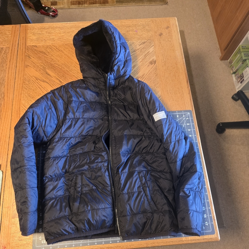 Abercrombie & Fitch Navy Puffer Jacket